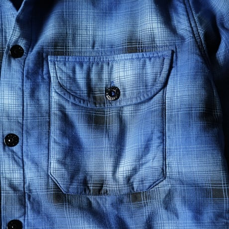 Stone Island Ombre Plaid Quilting Shirt(made in ITALY)