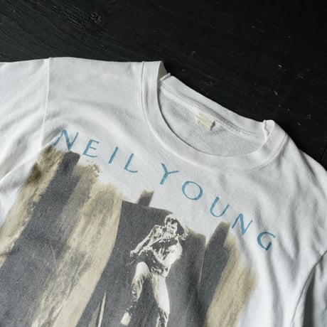 Neil Young / Crazy Horse Printed T-Shirt (80s about M Rare!!)