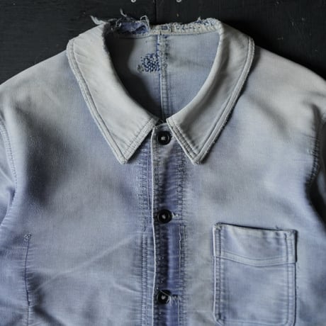 French Euro Mole Skin Jacket (M 40-50s Fade Blue)