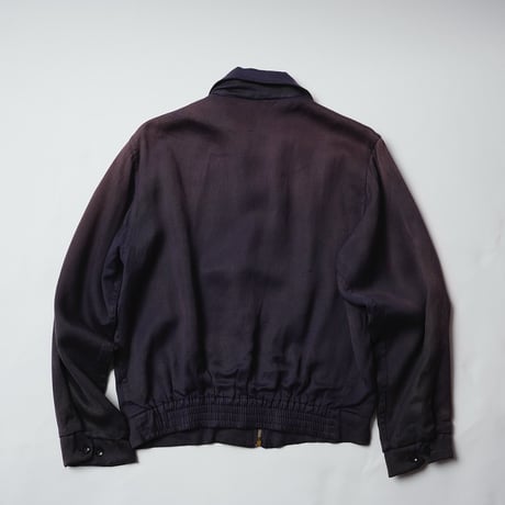 50s Gabardine Jacket "茄子紺 鬼フェード"