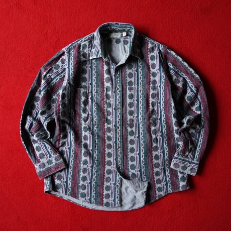 80s L.L. Bean L/S Shirt - Native Stripe