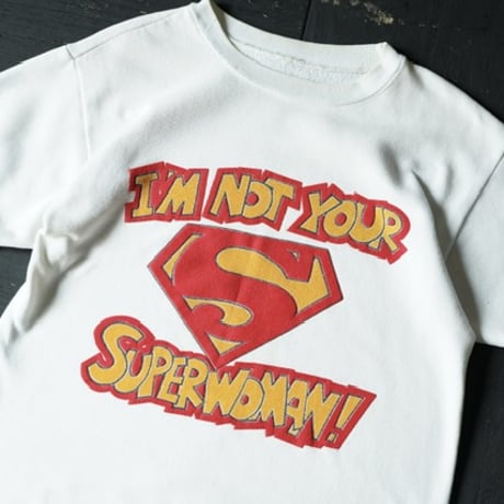Printed Short Sleeve Sweat (90s about M Superman Motif )