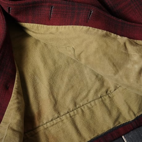 Carter's Ombre Plaid Wool Hooded Coat (50-60s about M Union Made )
