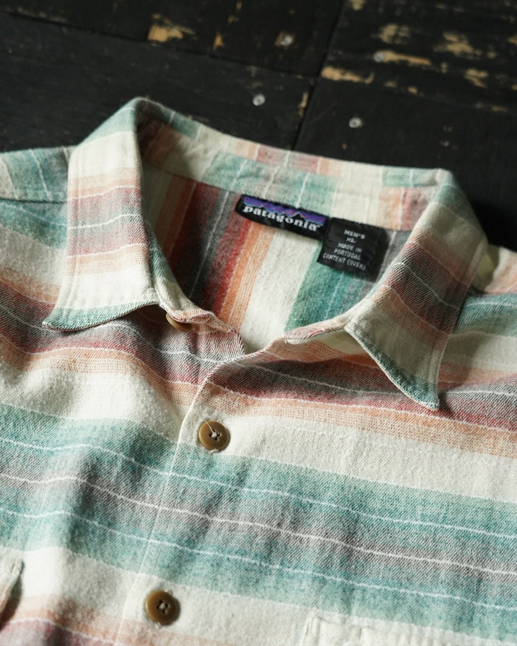 Patagonia Sunny Stripe Flannel Shirt (90s XL ma