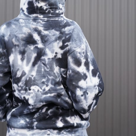 gm. Emb. Sweat Hoody - Tie Dye  / Multi Black