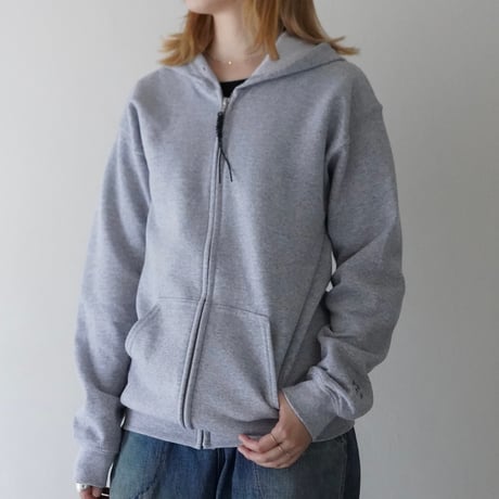 gm. Emb. Zip Hoodie- Gray
