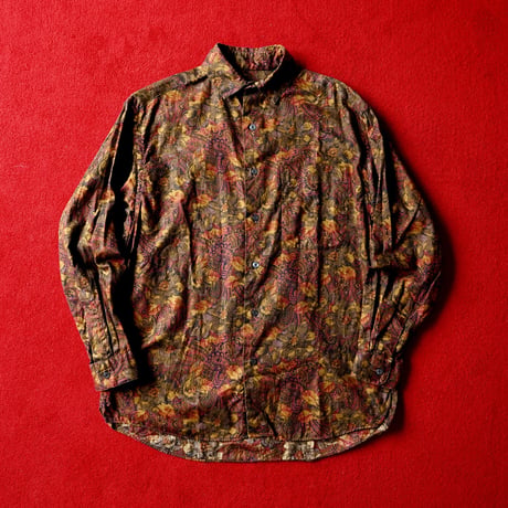 Paul Stuart Paisley Print Short Collar Shirt
