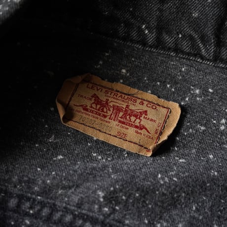 【Special】Levi's Galactic Wash Black Denim Jacket 70507-0260 (80s L made in USA)