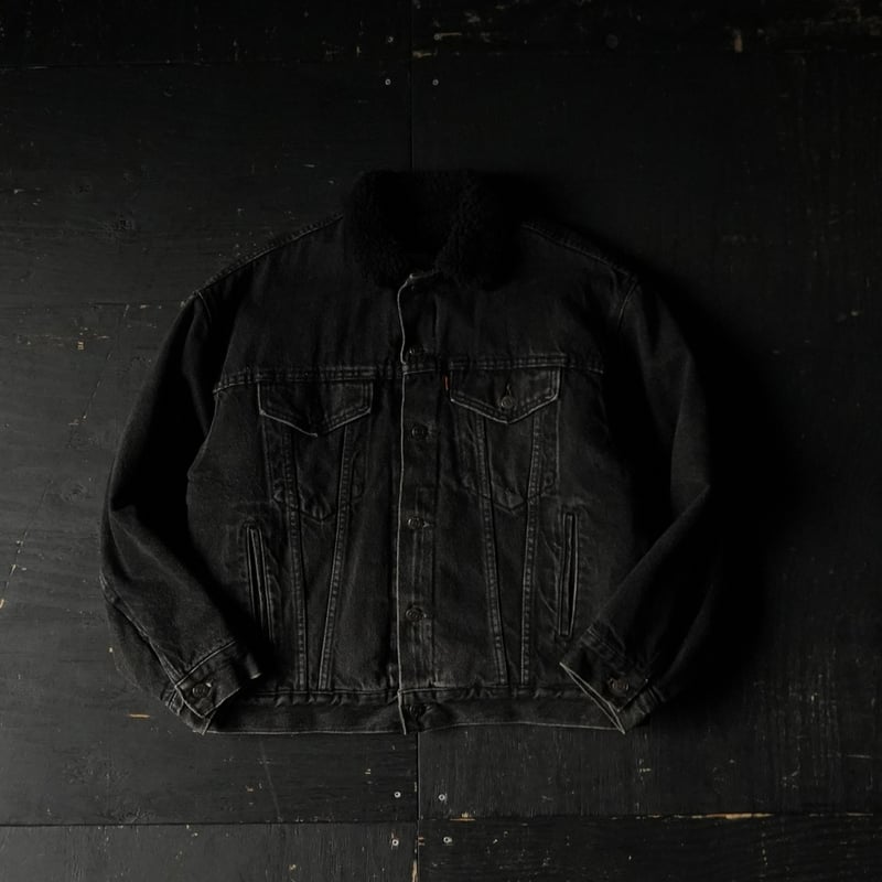 Levi's 70629-4159 Black Denim Boa Jacket (90s M
