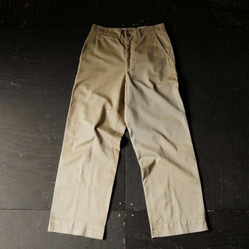 古*ン様 50s usarmy m1945 chino trousers 1950s 10 oz Cotton US Army Officer Chino Trousers | Olderbest