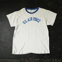 USAF Printed Ringer T-Shirt (70s about L )