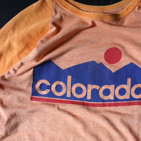 Russell Raglan Print T-Shirt (70s L made in USA)