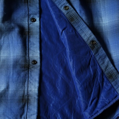 Stone Island Ombre Plaid Quilting Shirt(made in ITALY)