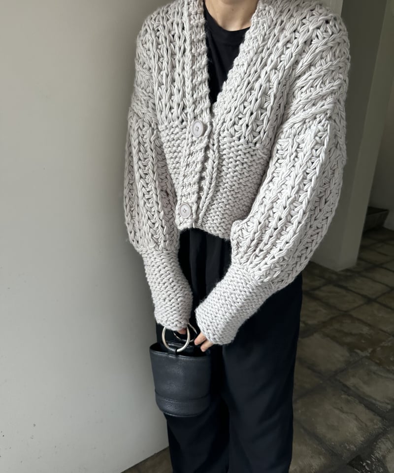 handmade knit cardigan（ivory）