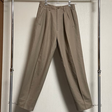 LAUTREAMONT MEN /Wool Cashmere material TWO TUCK TROUSERS/YZiPアルミジップ/2タックスラックス