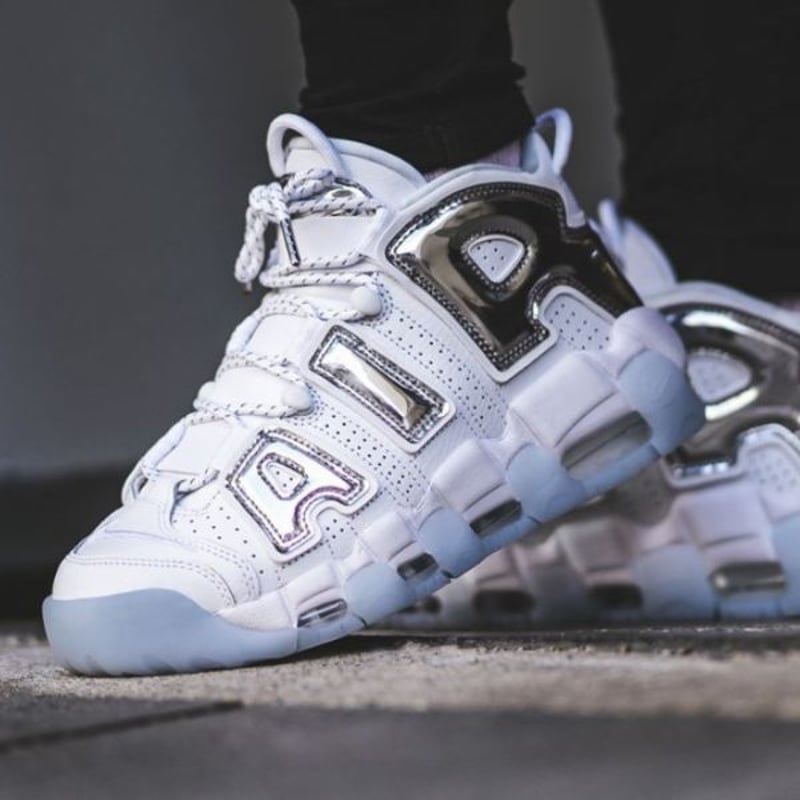 Nike Air More Uptempo Chrome White WMNS