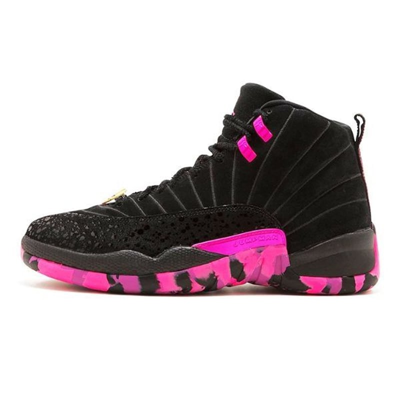 Air jordan retro shop 12 black and pink