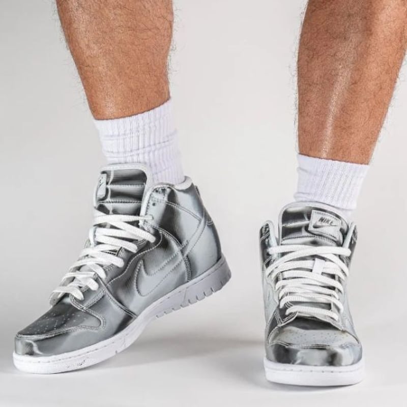 CLOT  Nike Dunk High Silver