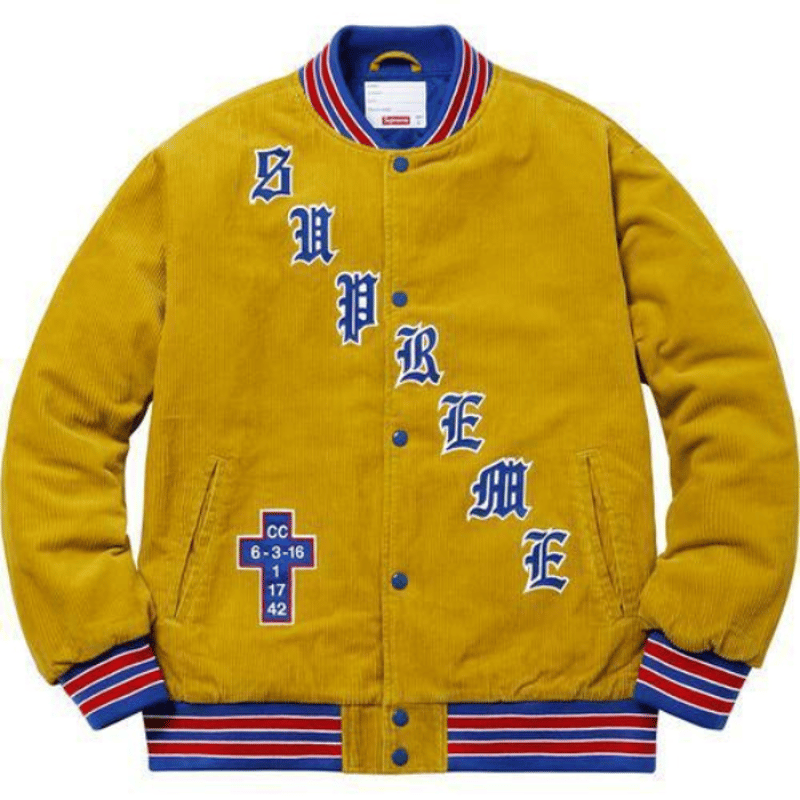 Supreme Old English Corduroy Varsity Jacket (