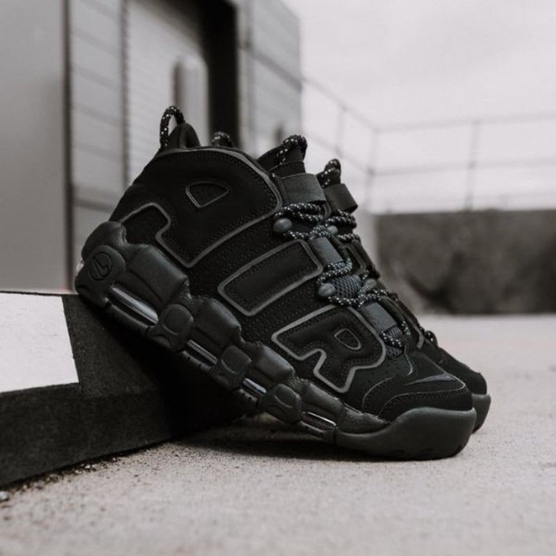 NIKE Air More Uptempo Black Reflective