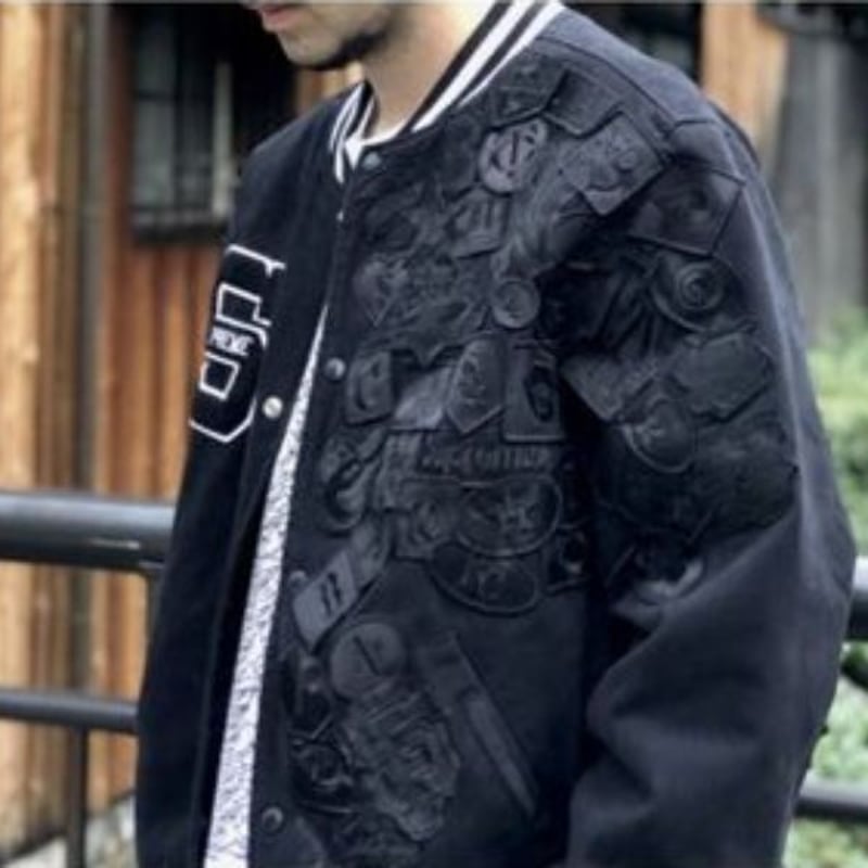 SUPREME シュプリーム 20SS×NEW ERA MLB Varsity Jacket ニューエラ バーシティージャケット ブラック