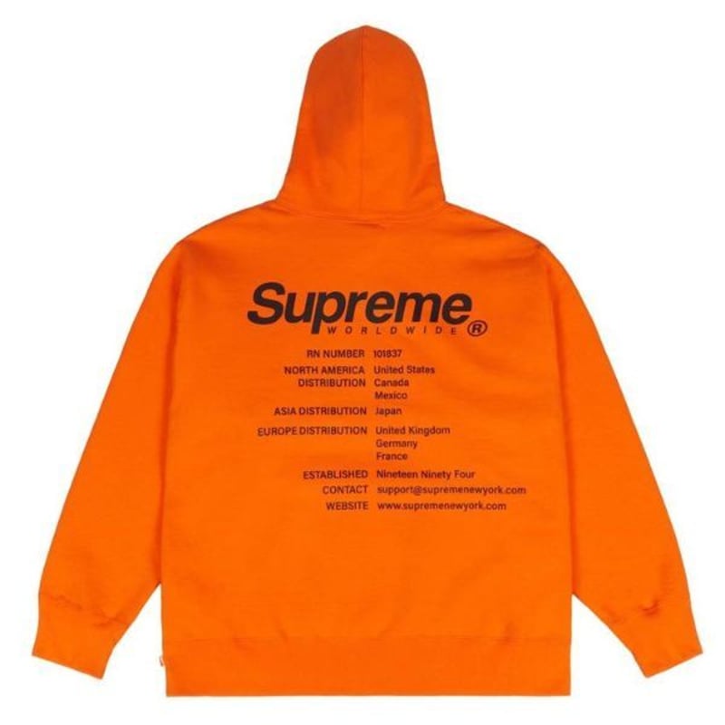 supreme WORLD wideスウェット　フーディ