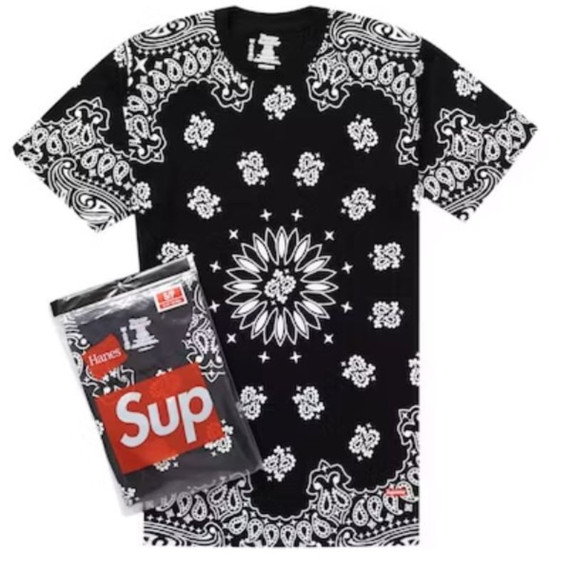 supreme バンダナ柄ロゴ smallサイズ （Size【L】 SUPREME