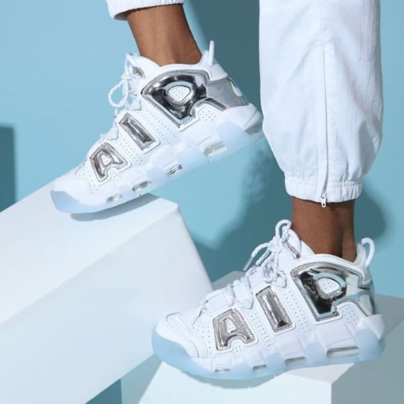 Nike Air More Uptempo Chrome White 