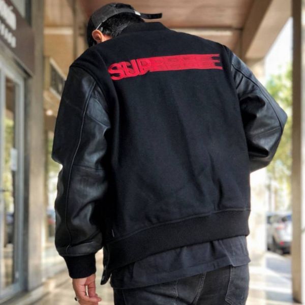 最安　美品 Supreme motion logo varsity jacket