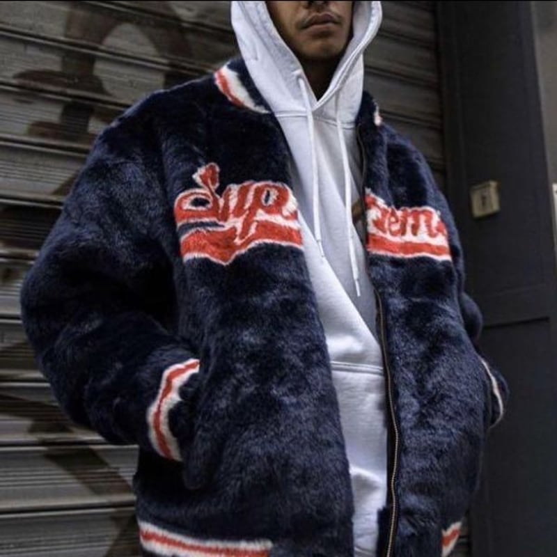 Supreme Faux Fur Varsity Jacket ( シュプリーム フェイクフ...