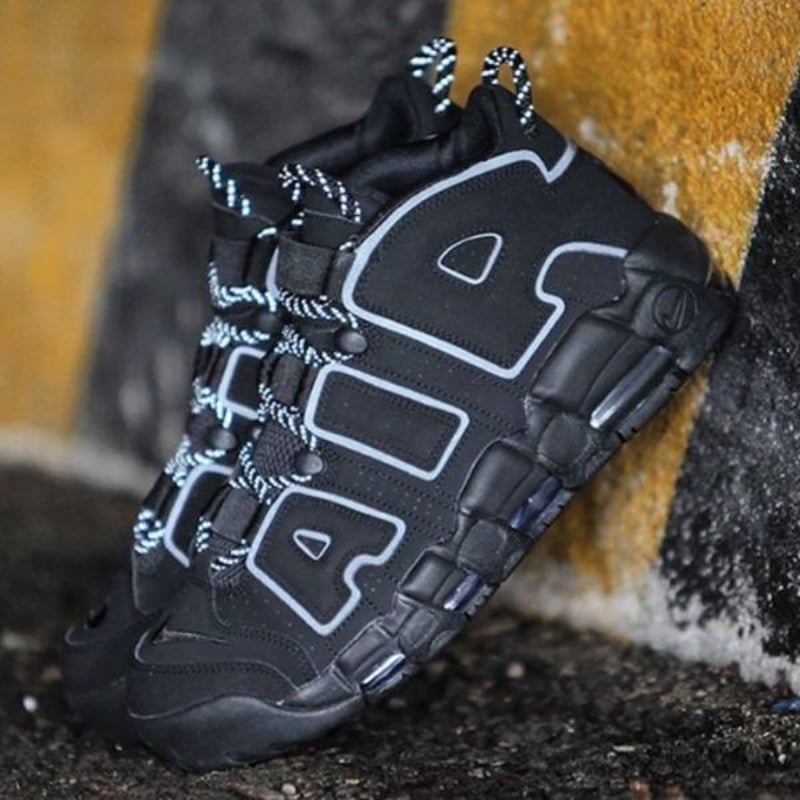 NIKE Air More Uptempo Black Reflective