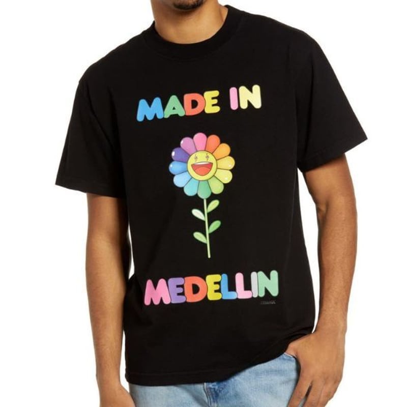 J Balvin x 村上隆 BLANCO spray paint tee 白M