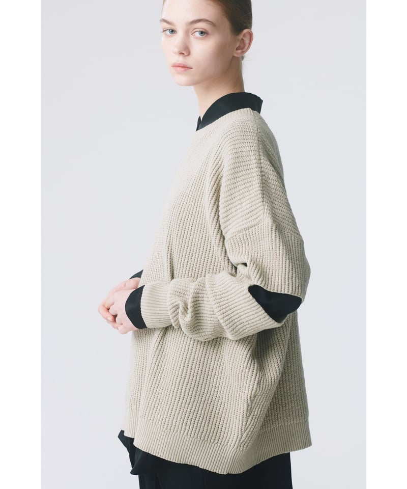 NK-23SS-K01】elbow slit knit | Natsumi Kimura