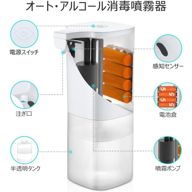 アルコール非接触消毒噴霧器 350ml | 株式会社D－NET