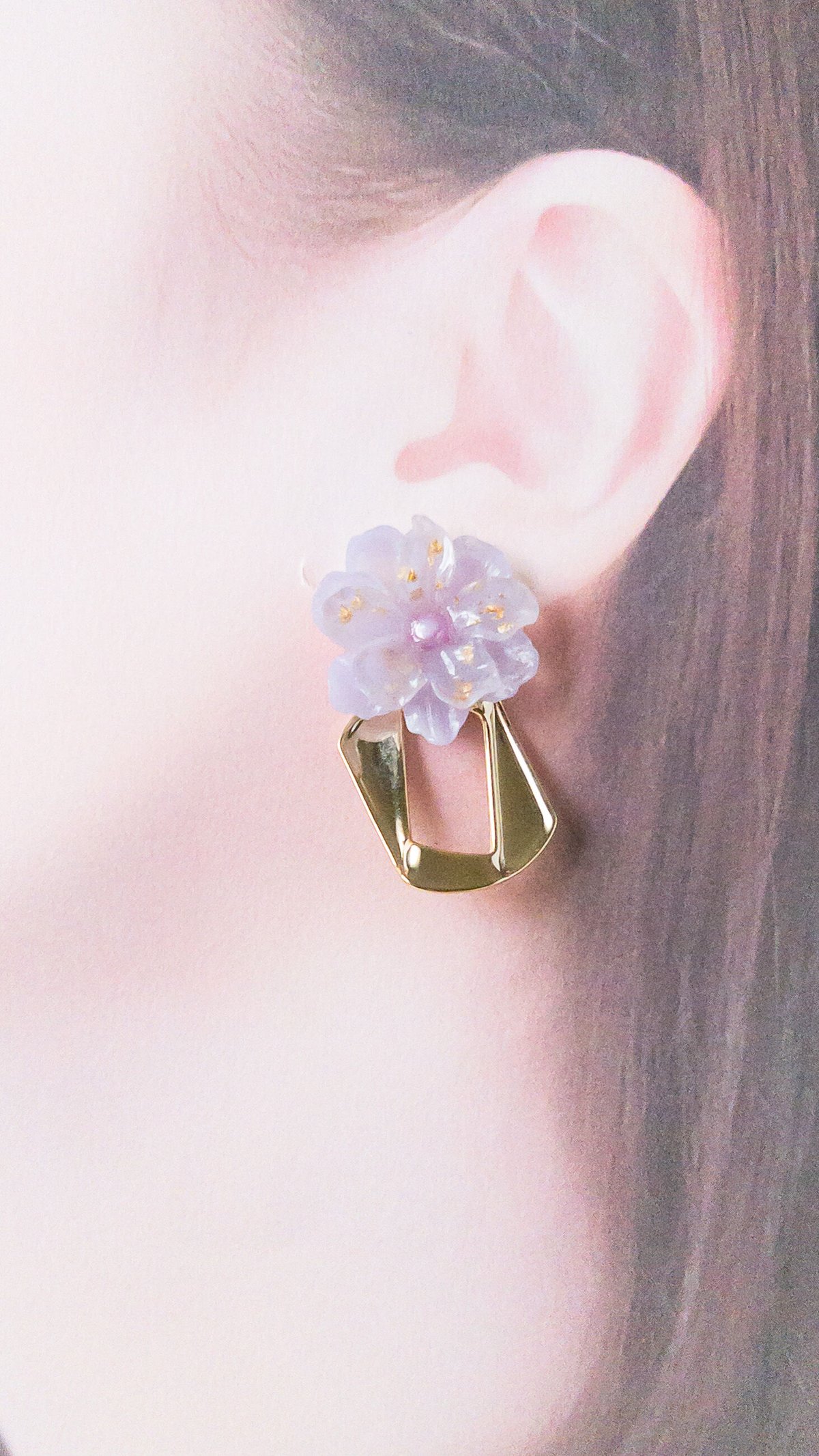 大ぶりフラワーピアスorイヤリング | handmade shop Ray