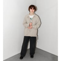 long zip pullover shirt "light beige"