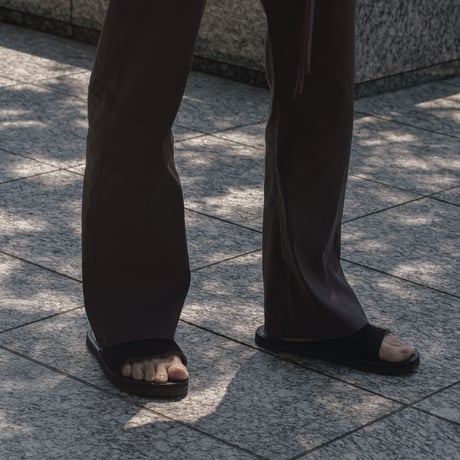string linen pant / charcoal