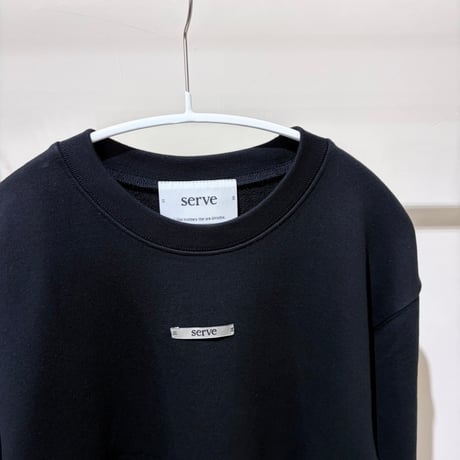 "wax on, wax off" emb. crew neck sweat