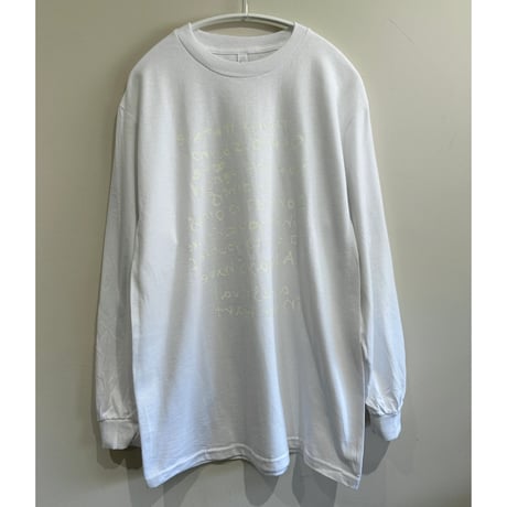 "monologue" long T-shirt white