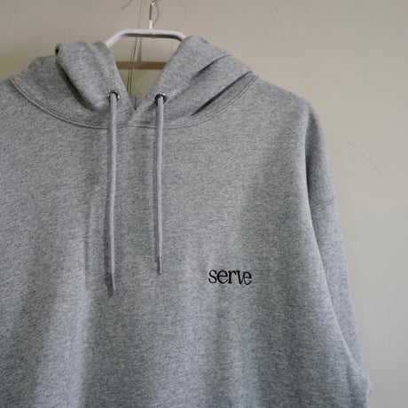 serve emb. sweat hoody grey