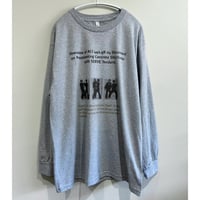 "Kenpo 3 times in a row" long T-shirt gray