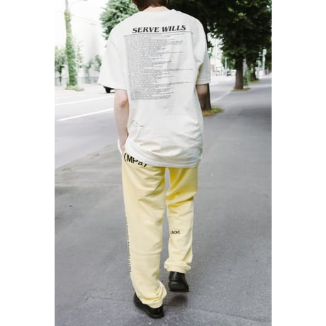 serve memorial sweat pants "light yellow"