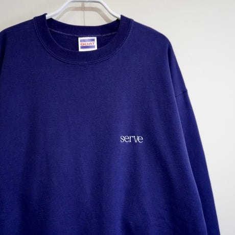 serve emb. crew sweat navy