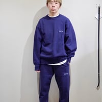 serve emb. crew sweat navy