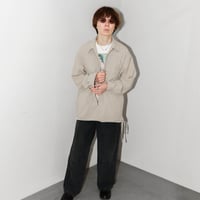 long zip pullover shirt "light beige"