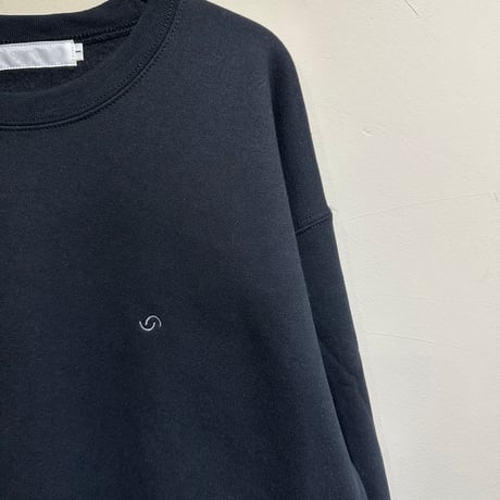 logo mark emb. crew neck sweat Black