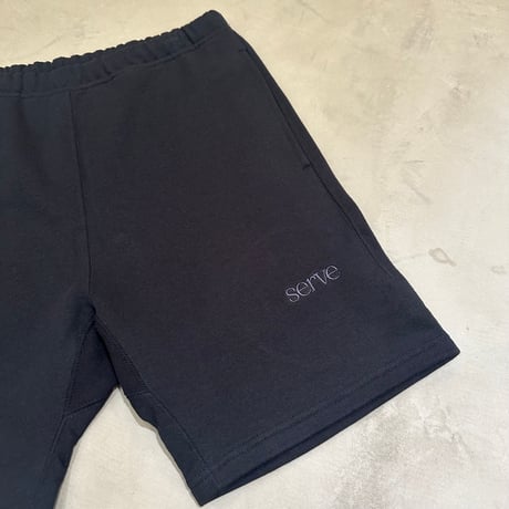 serve emb. Sweat Shorts Black
