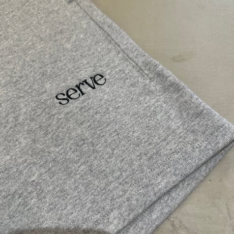 serve emb. Sweat Shorts Gray