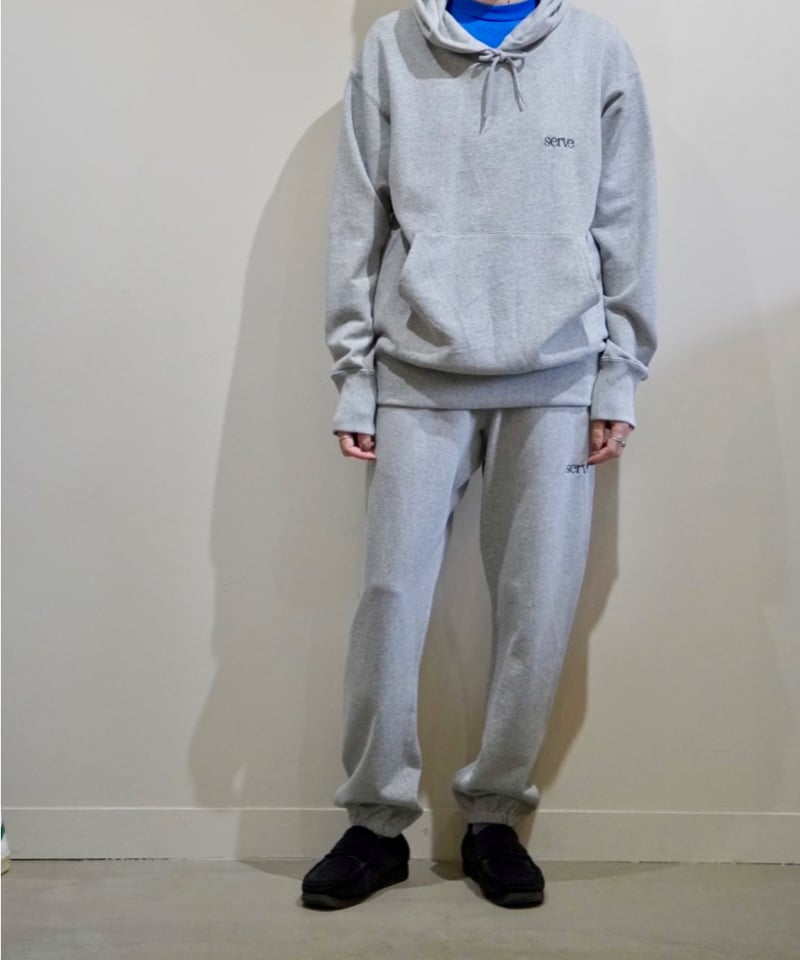 serve emb. sweat hoody grey | serve