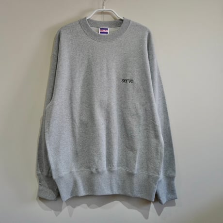 serve emb. crew sweat grey
